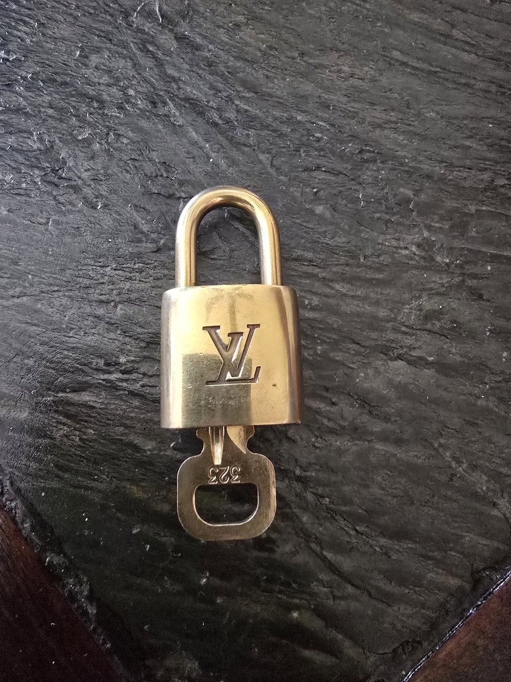 Louis Vuitton Gold Padlock with Key